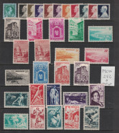 Monaco - Années 1948 Complète - Neuf AVEC Charnière - 34 Timbres Du 301 à 323 - Complete Year - Años Completos