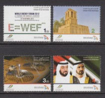 2012 United Arab Emirates UAE  World Energy Forum Complete Set Of 4 MNH - Emiratos Árabes Unidos