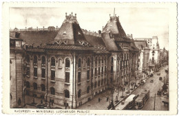 ROMANIA 1944 BUCURESTI - MINISTRY OF PUBLIC WORKS, BUILDING, ARCHITECTURE, TRAMS, CARS, PEOPLE - Roumanie