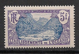 OCEANIE - 1913-15 - N°YT. 37 - Fataoua 5f Violet - Neuf Luxe ** / MNH / Postfrisch - Neufs