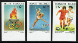 COB 2540/42 - ND - Bord De Feuille - Cote: 60,00 € - Sports: Centenaire Du Comité Olympique, Foot Et J.O. - 1994. - 1981-2000