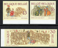 COB 2552/54 - ND - Bord De Feuille - Cote: 37,50 € - 700 E Anniversaire De La Mort De Jean I, Duc De Brabant - 1994 - 1981-2000