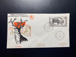 Enveloppe 1er Jour "Faune Antarctique - Le Renne" - 01/01/1987 - 123 - TAAF - Iles Kerguelen - FDC