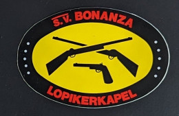 AUTOCOLLANT S.V. BONANZA -  SCHIETSPORTVERENIGING - LOPIKERKAPEL PAYS-BAS NEDERLAND HOLLAND - CLUB DE TIR SPORT ARMES - Adesivi