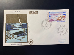 Enveloppe 1er Jour "La Base Marret" - 01/01/1987 - 127 - TAAF - Terre Adélie - FDC