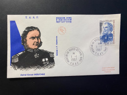 Enveloppe 1er Jour "Amiral Ernest Mouchez" - 01/01/1987 - 128 - TAAF - Saint Paul - FDC