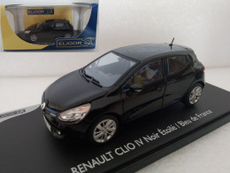 Eligor Renault Clio IV Noir étoilé / Bleu De France Echelle 1/43 En Boite Vitrine Et Surboite Carton - Eligor