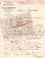 15- ST SAINT FLOUR-RARE LETTRE MANUSCRITE 1890-VINCENT ESTEVE CUIRS CHAUSSURES TANNERIE - ARBELLOT DENOUIC BELLAC - Straßenhandel Und Kleingewerbe