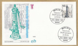 DE.- ERSTTAGSBRIEF. HISTORISCHE STRASSENPUMPEN IN BERLIN. ERSTAUSGABE 13.01.1983. BERLIN 12. FDC - 1981-1990