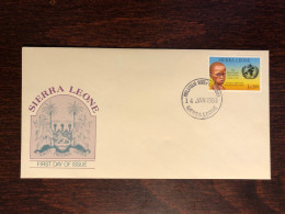 SIERRA LEONE FDC COVER 1993 YEAR WHO OMS  HEALTH MEDICINE STAMPS - Sierra Leone (1961-...)
