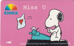 SINGAPORE(GPT) - Snoopy/Miss U, Konica, CN : 7SKNA/B, Tirage 44000, Used - Singapour