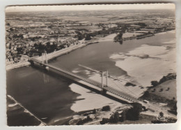 CPSM ANCENIS (Loire Atlantique) - Le Nouveau Pont Suspendu Sur La Loire : Vue Aérienne - Ancenis