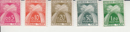 FRANCE 1960 TIMBRES TAXES TYPE GERBES NEUFS Cote Y&T : T90-T94 - 1960-.... Neufs