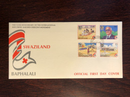 SWAZILAND FDC COVER 1988 YEAR RED CROSS HOSPITAL AID HEALTH MEDICINE STAMPS - Swaziland (1968-...)