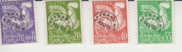FRANCE 1960 Préo YT 119 à 122 " Coq Gaulois En Nouveau Franc " - 1953-1960