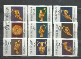 0595- BULGARIA SERIE COMPLETA 1966 Nº 1452/1460 TESOROS DE ORO ARTE ARQUEOLOGÍA ANTIGUEDADES. - Usados