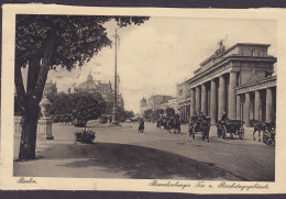 Deutsches Reich PPC Berlin. Brandenburger Tor U. Reichstagsgebäude. J.B.W. Serie Rembrandt Nr. 63 BERLIN 1921 Denmark - Brandenburger Tor