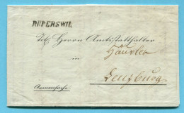 Faltbrief Von Ruperswil Nach Lenzburg 1849 - ...-1845 Precursores