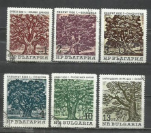 0598- BULGARIA SERIE COMPLETA 1964 Nº 1296/1301 ÁRBOLES - Oblitérés