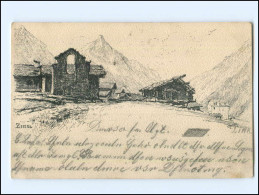 V1826/ Zinal Wallis Schweiz AK 1901  Sign: M. Fitzer  - Sonstige & Ohne Zuordnung