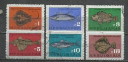 0607B- BULGARIA SERIE COMPLETA 1965 Nº 1328/1333 PECES FAUNA MARINA  VENDO SELLOS DE MUCHOS PAISES. Afganistán Albania A - Used Stamps