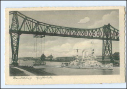 U7281/ Rendsburg Hochbrücke Schwebefähre Kriegsschiff Ak Ca.1940 - Rendsburg