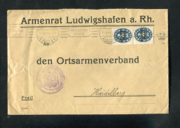 "DEUTSCHES REICH" 1921, Dienstmarke Mi.38 Paar/ob.Marke Mit Plattenfehler"D Vom Aufdruck M.Punkt"ex Ludwigshafen (L0094) - Dienstmarken