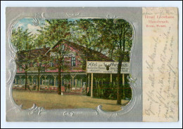 XX001323/ Hamburg Harburg Hausbruch Hotel Forsthaus  Prägedruck Ak Ca.1910 - Harburg