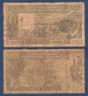 500 Francs CFA, 1987 C, Burkina Faso, C18, C 299341, Oberthur, P#_06, Banque Centrale Des États De L'Afrique De L'Oues - West-Afrikaanse Staten