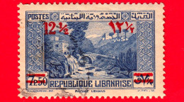 LIBANO - Usato - 1939 - Supplemento Per Il Paesaggio Del Fiume Dog - 12.5 Su 7.5 - Used Stamps