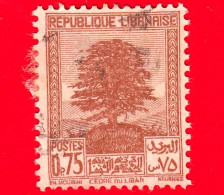 LIBANO - Usato - 1940 - Simboli Del Paese - Alberi - Cedro - 0.75 - Usados