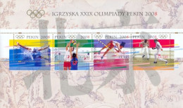 A 4218-21 Poland Beijing Olympic Games 2008 Swimming Volleyball Fencing - Estate 2008: Pechino