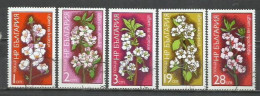 0607F- BULGARIA SERIE COMPLETA 1975 FLORES PLANTAS BOTANICA 2123/2127 - Oblitérés