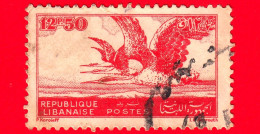 LIBANO - Usato - 1946 - Heron (Ardeidae) Sul Monte Sannin - Uccelli - Aironi - 12.5 - Liban