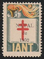 Vignette/ Vinheta, Portugal - ANT Assistência Nacional Tuberculosos, Natal De 1952 -|- MNG, Sans Gomme - Emissioni Locali