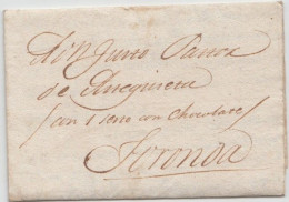 1814 - CARTA CORREO FUERA DE VALIJA - CON UN CESTO DE CHOCOLATE - ...-1850 Prephilately