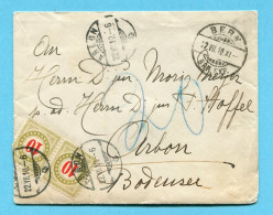 Brief Von Bern Nach Arbon 1910 Mit Nachportomarken - Strafportzegels