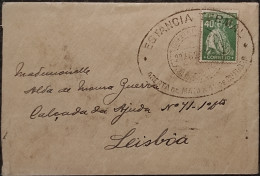 PORTUGAL 1923 CARIMBO ESPECIAL "ESTANCIA TERMAL" LISBOA CERES COVER 40c TO CALDAS DA RAINHA - Lettres & Documents