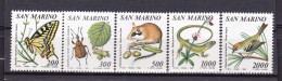 1990 San Marino Saint Marin FLORA E FAUNA Serie Di 5 Valori MNH**  FLORA AND FAUNA - Nuovi