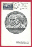 !!! CARTE MAXIMUM PIERRE ET MARIE CURIE OBLITÉRATION DAGUIN, DÉCOUVERTE DU RADIUM DE 1938 - 1930-1939