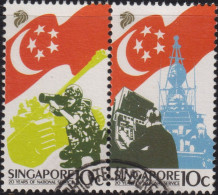 1987 Singapur ° Mi:SG 528, Yt:SG 516, Sg:SG 554, ISC:SG 558, Army, Radar Operator And Patrol Boat - Singapur (1959-...)