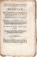 27 Frimaire An III. Opinion Sur L'agriculture, Les Arts Et Les Sciences...Par ATHANASE VEAU. Député D'Indre Et Loire. - Décrets & Lois