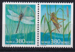 MiNr. 1275 - 1276 Norwegen       1998, 2. Jan. Freimarken: Insekten - Postfrisch/**/MNH - Neufs