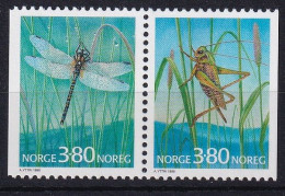 MiNr. 1275 - 1276 Norwegen       1998, 2. Jan. Freimarken: Insekten - Postfrisch/**/MNH - Nuevos