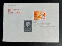 NETHERLANDS 1981 REGISTERED LETTER HEINENOORD BOONSWEG TO AMERSFOORT 19-11-1981 NEDERLAND AANGETEKEND - Cartas & Documentos