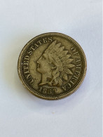 1863 USA Indian Head Cent Coin, VF Very Fine - 1859-1909: Indian Head