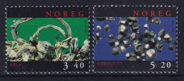 MiNr. 1285 - 1286 Norwegen       1998, 18. Juni. Mineralien - Postfrisch/**/MNH - Ungebraucht