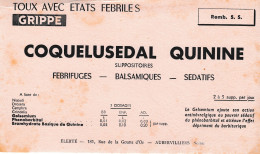 Buvard & Blotting Paper - Pharmacie - COQUELUSEDAL QUININE - Laboratoires Elerté - Aubervillers - Drogisterij En Apotheek