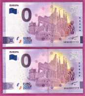 0-Euro XESZ 2022-3 EUROPA SEHENSWÜRDIGKEITEN  Set NORMAL+ANNIVERSARY - Essais Privés / Non-officiels