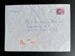 NETHERLANDS 1985 REGISTERED LETTER HEDEL TO VIANEN 12-04-1985 NEDERLAND AANGETEKEND - Lettres & Documents